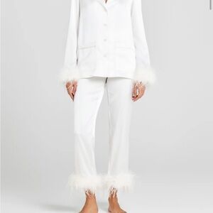 NADINE MERABI Silk Bridal Pajamas